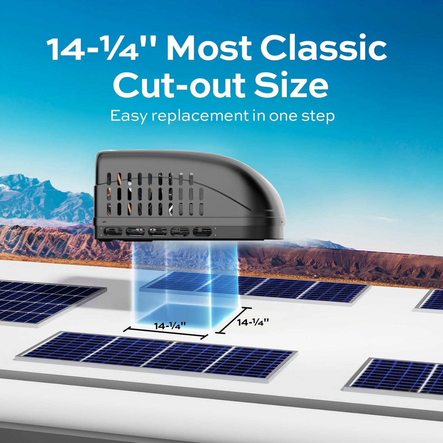 BZW RV Air Conditioner 15000 BTU, 2-in-1 Cooling & Heating, 110-120V, Non-Ducted Rooftop AC Unit with Heat Pump, Quiet AC, Easy Install, All-in-One Unit, For Camper, Fifth Wheel, Food Trucks, Black