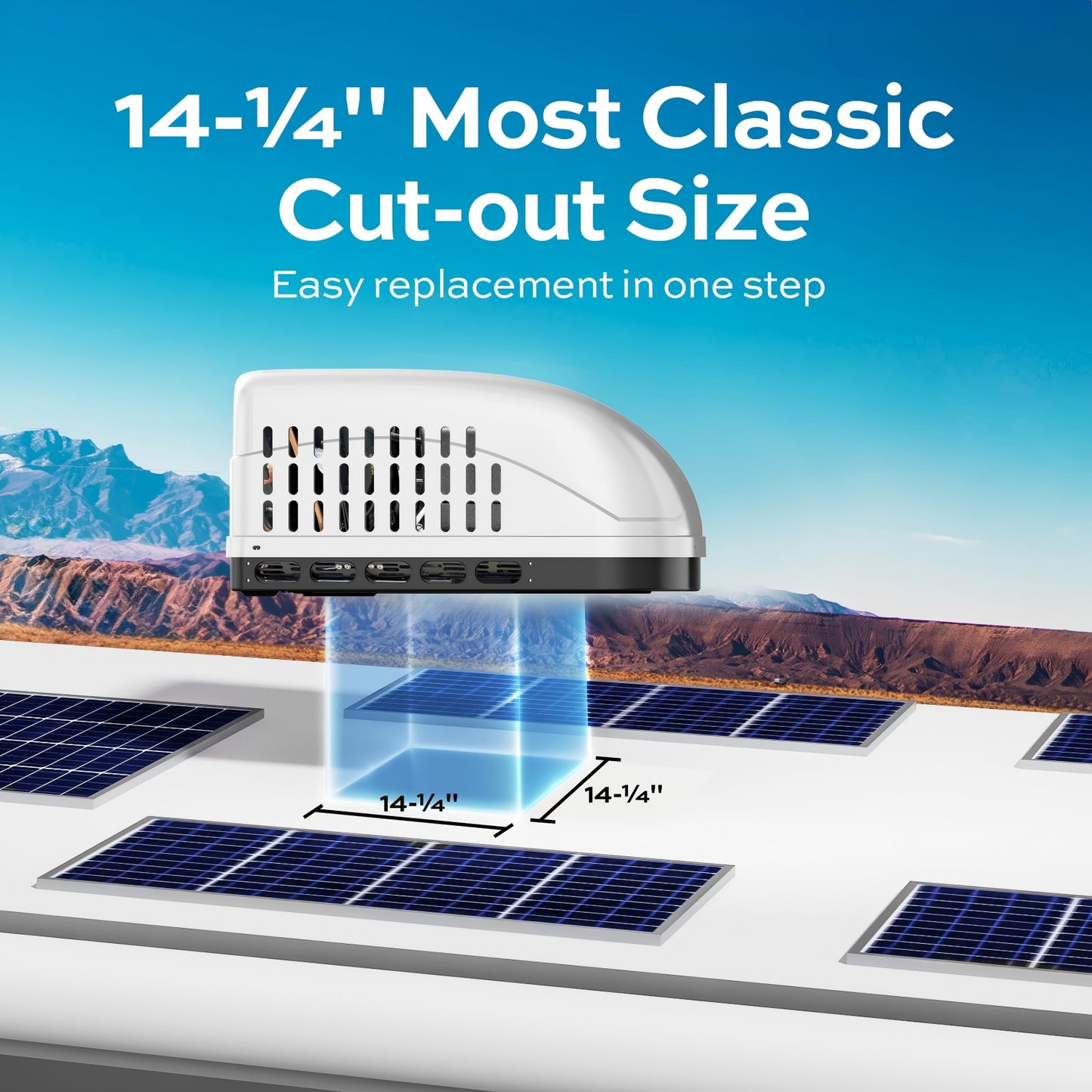 BZW 15000 BTU RV Air Conditioner, Non-Ducted RV Rooftop AC Unit, All in One Unit, Easy Install, Quiet AC, 110-120V, Cooling Only, For Camper, Fifth Wheel, Food Trucks, White