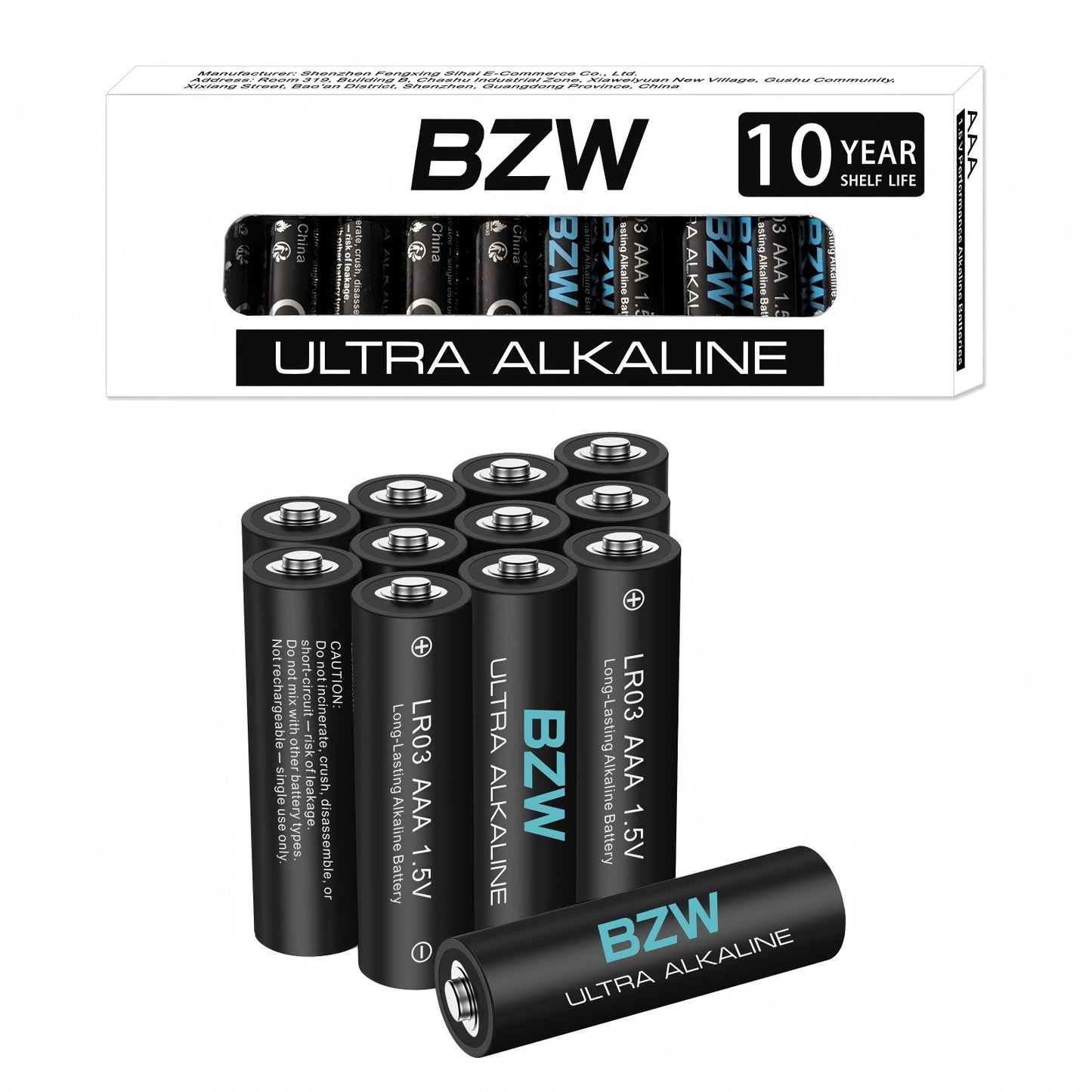 BZW AAA Batteries 12 Pack – 1400mAh, Long-Lasting Alkaline Triple A Batteries for High-Performance Household Devices