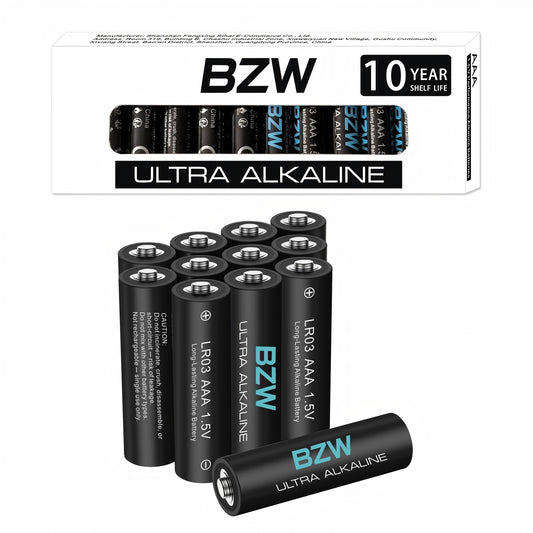 BZW AAA Batteries 12 Pack – 1400mAh, Long-Lasting Alkaline Triple A Batteries for High-Performance Household Devices