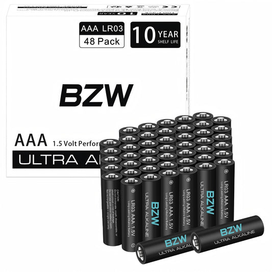 BZW AAA Batteries 48 Pack – 1400mAh, Premium Alkaline 1.5V Triple A Batteries, Ultra Long-Lasting & Leakproof with 10-Year Shelf Life