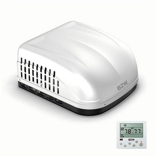 BZW RV Air Conditioner 15K Non-Ducted | Quiet AC | 110-120V | Cooling Only, Rooftop AC Unit RV | Easy Install | All-in-One Unit | For Camper, Fifth Wheel, Food Trucks, PRO (White)